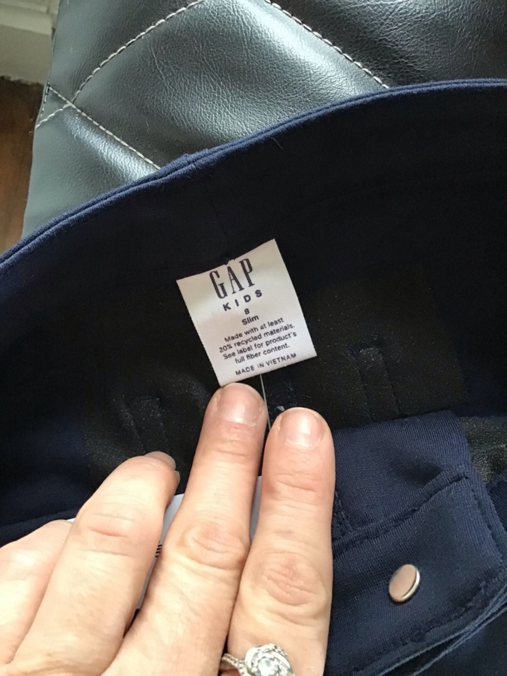 GAP Kids Navy Blue Slim Jeans (8) - Picture 4 of 6